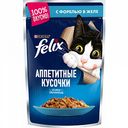 Корм для кошек Аппетитные кусочки в желе Felix с форелью, 85 г