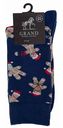 Носки мужские новогодние Grand Печеньки цвет: тёмно-синий, размер 29-31 (45-46)  