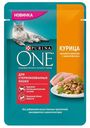 Влажный корм Purina One для стерилизованных кошек с курицей и зеленой фасолью 75 г