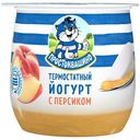Йогурт термостатный Простоквашино двухслойный с персиком 3.4%, 160г