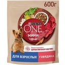 Сухой корм Purina One  для собак мелких пород с говядиной и рисом, 600г