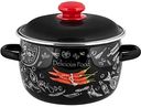 Кастрюля эмалированная Appetite Chilli цвет: черный, 2л