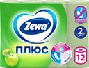 Бумага туалетная ZEWA Plus 2-слоя с ароматом яблока, 12шт