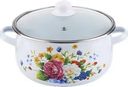 Кастрюля HOMECLUB Enamel, деколь, в ассортименте, 3.7л