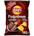 Чипсы Lay's Стейк рибай с перечным соусом из натурального картофеля рифленые 140г
