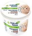 Мороженое сливочное Мятное с брауни 10% Зелёная Линия, 75г