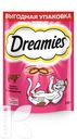 Корм DREAMIES сухой для взрослых кошек подушечки с говядиной 140г