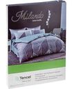 Комплект постельного белья 2-спальный Milando Геометрия тенсель цвет: асфальт/серо-голубой, 4 предмета