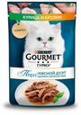 Влажный корм Gourmet Перл Мясной Дуэт для взрослых кошек, со вкусом курицы и кролика, нежное филе в соусе, 75 г