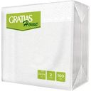 Салфетки бумажные Gratias белые 2сл 24х24, 100шт