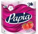 Туалетная бумага Papia Strawberry Dream 3 слоя 4 рулона