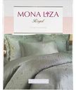 Комплект постельного белья евро Mona Liza Royal Мозаика зелёная сатин-жаккард, 6 предметов
