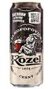 Пивной напиток Velkopopovicky Kozel Cerny темный фильтрованный в банке 3,7 % алк., Россия, 0,45 л