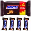 Батончик Snickers шоколадный карамель-арахис-нуга 40 г х 4 шт