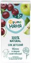 Сок ФрутоНяня яблоко-вишня осветленный с 5 месяцев 0,2 л