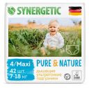 Подгузники дышащие ультратонкие Synergetic Pure&Nature 4 Maxi (7-18 кг), 42 шт
