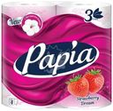 Туалетная бумага Papia Клубничная мечта 3 слоя, 4шт