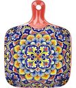 Блюдо квадратное Nouvelle Home Arabesque с ручками цвет: красный, 23х14,5х3,5 см