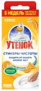 Средство чистящее Туалетный утенок Стикер чистоты Цитрус для унитаза 3шт.