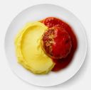 Котлета с красным соусом и картофельным пюре 320г