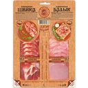 Мясное ассорти из свинины Мясная история Шейка-балык сырокопчёное категория Б-А, 100г