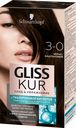 Краска Gliss Kur Уход&увлажнение для волос стойкая тон 3-0 чёрно-каштановый