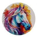 Подставка под горячее Лошадь, рисунок в ассортименте, мультцвет, 10см