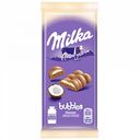 Шоколад молочный пористый Milka bubbles с кокосовой начинкой, 97 г
