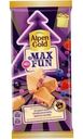 Шоколад Alpen Gold МaxFun Ягодный микс, взрывная карамель, шипучие шарики белый 140г
