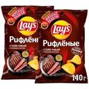 Чипсы Lay's Стейк рибай с перечным соусом из натурального картофеля рифленые 140г