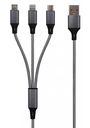 Кабель для зарядки Gal CU-1227 3 в 1 USB A - 8pin/Type C/microUSB 2.1А, 1,2 м