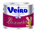 Туалетная бумага Veiro LUXORIA 3-слойная, 4 рулона