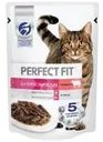 Влажный корм для взрослых кошек, Perfect Fit, говядина в соусе, 75 г