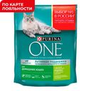 Корм для кошек PURINA ONE®, Индейка/злаки, 750г