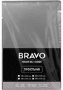 Простыня Bravo поплин цвет: пепельный,180×215см