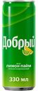Напиток Добрый Лимон-Лайм, 0,33л