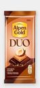 АлпенГолд DUO тем.молоч.шок КакаоФундукВаф.крош в карам130г