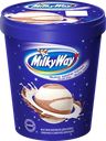 Мороженое MILKY WAY Двуслойное, сливочное и сливочное шоколадное 8%, без змж, пластиковый стакан