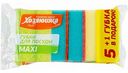 Губки для посуды Хозяюшка Мила Maxi, 5+1 шт.