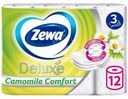Туалетная бумага Zewa Deluxe Camomile Comfort 3 слоя, 12шт