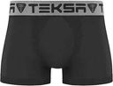 Трусы-боксеры мужские Teksa MBX 005 бесшовные цвет: чёрный/серая резинка, Mр-р