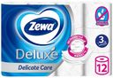 Туалетная бумага Zewa Deluxe Белая 3-слойная 12 шт