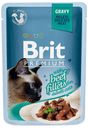 Корм Brit Premium для кошек, говядина в соусе, 85 г