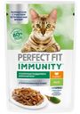 Корм Perfect Fit Иммунитет с индейкой в желе с добавлением спирулины для кошек, 75г