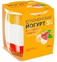 Йогурт Коломенский Клубника-банан 5%, 170г
