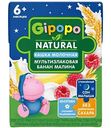 Каша мультизлаковая молочная Gipopo банан-малина с 6 месяцев, 200мл
