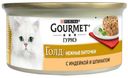 Консервированный корм для кошек Gourmet Gold биточки с индейкой шпинатом, 85 г