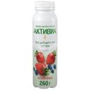 Йогурт питьевой Активиа, яблоко-клубника-черника, без добавления сахара, 2%, 260 г