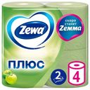 Туалетная бумага Zewa Плюс Яблоко, 2 слоя 4 рулона