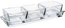 Менажница стеклянная составная 3+122,5х7,5см